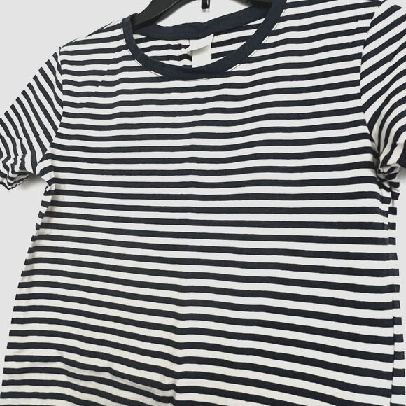 H&M Women’s Cream Navy Blue Nautical Striped Crew Neck T-Shirt Dress M NWOT - Picture 3 of 4